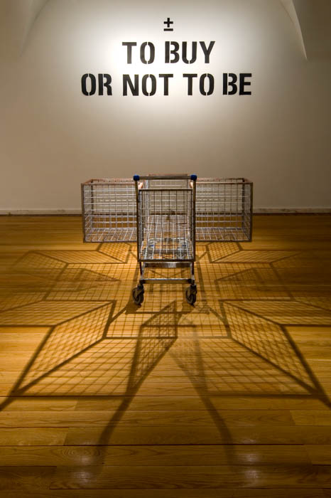 Carrinho de Supermercado e rede metálica