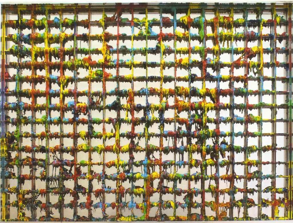 Metal, esmalte, verniz, madeira e acrílico