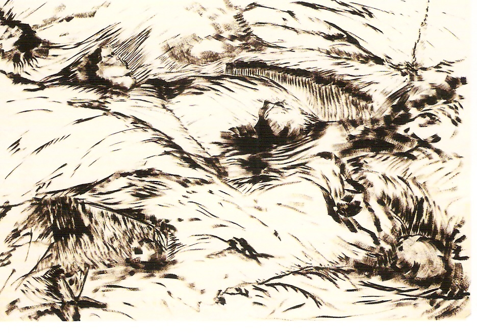 Acrílico sobre papel, 210x320 cm