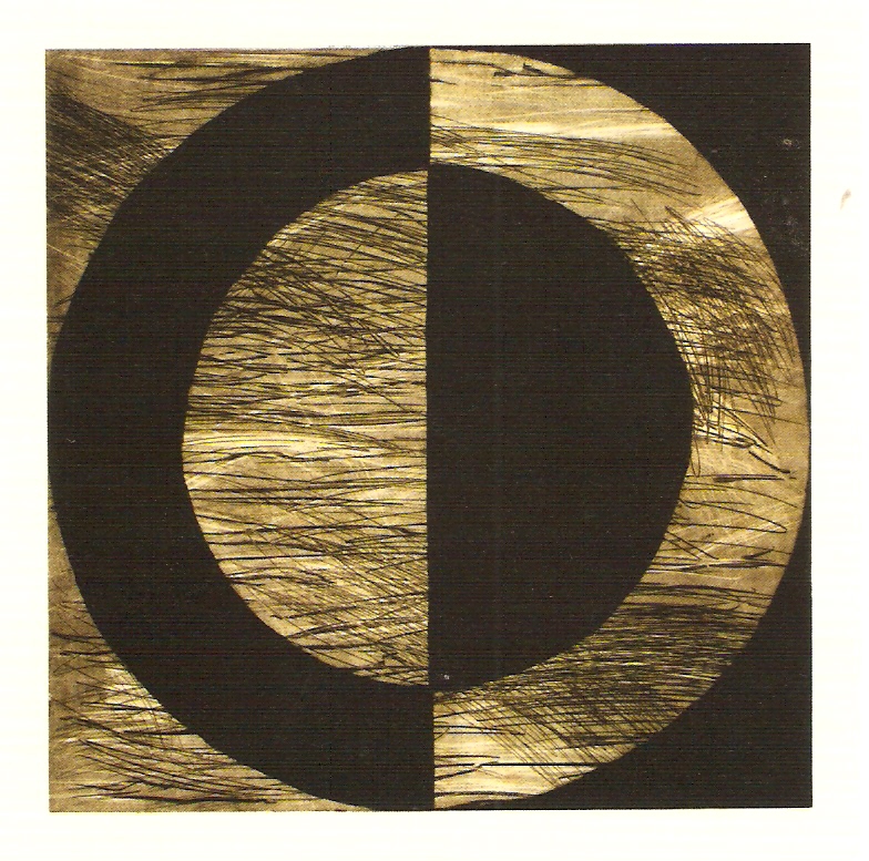 Gravura, água-tinta, água-forte e madeira negra,
124x114 cm