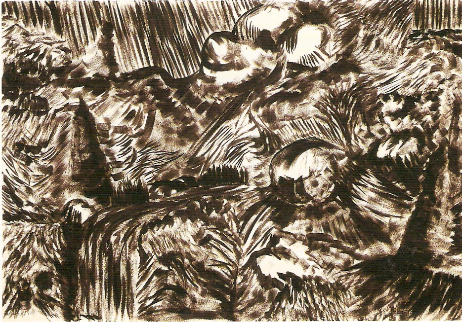 Acrílico sobre papel, 210x320 cm