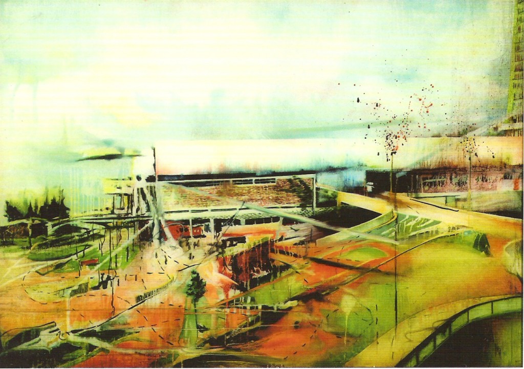 Óleo sob Vidro acrílico, 95x135cm